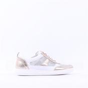 Caprice Manou Mesh Panel Lace Trainer - White Gold Leather - 5.5 image