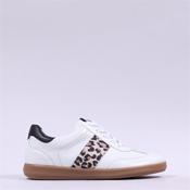 Caprice Manou Laced Gumsole Trainer - White Leopard - 4 image