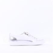 Caprice Manou Side Zip Lace Shoe - White Silver - 4