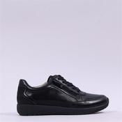 Caprice Peggy Side Zip Comfort Trainer - Black Metallic - 36 image