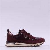 Caprice Ginga Laced Patent Suede Trainer - Bordeaux Combi - 37 image