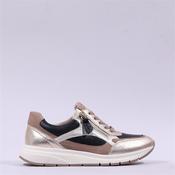 Caprice Kaia Side Zip Wedge Trainer - Black Gold - 5