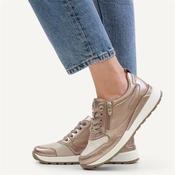 Caprice Franzi Side Zip Wedge Trainer - Taupe Metallic - 4