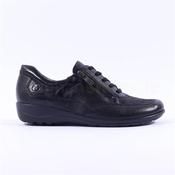 Caprice Vera Wide Fit Zip Lace Shoe - Black Combi - 3.5