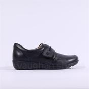 Caprice Vera Velcro Strap Wide Fit (H) - Black Leather - 36