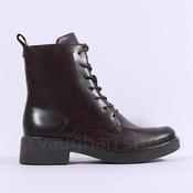 Caprice Kania Bold Sole Lace Ankle Boot - Dark Brown Leather - 4.5