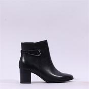 Caprice Francesca Block Heel Buckle Boot - Black Leather - 3.5 image