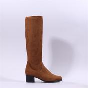 Caprice Kania Pullon Blockheel Long Boot - Brown Stretch - 5 image