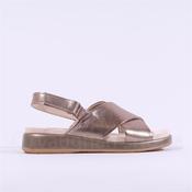 Caprice Elvana Low Criss Cross Sandal - Taupe Metallic - 37 image