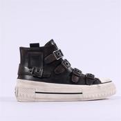 Ash Rainbow Buckle Strap Hi Top Trainer - Rider Black - 40