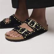 Birkenstock Arizona Rivets Suede Leather - Black - 36