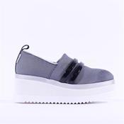 Marco Moreo Hanna Slip On Band Platform Blue Grey 7.5 in Mayo