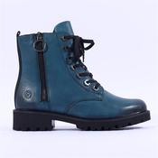 Remonte Marmor Laced Boot With Side Zip - Petrol Leather - 38 image