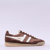 Gola Firefly Retro T Toe Nylon Trainer - Otter Brown White - 4