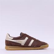 Gola Tornado Retro Gumsole Trainer - Dark Brown Gold - 4