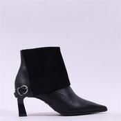 Hispanitas Paris Turn Up Heel Ankle Boot - Black Leather - 37 image