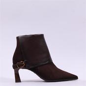 Hispanitas Paris Turn Up Heel Ankle Boot - Brown Suede - 37 image