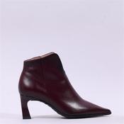 Hispanitas Paris V Cut Heel Ankle Boot - Bordeaux Leather - 36