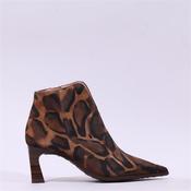 Hispanitas Paris V Cut Heel Ankle Boot - Mocha Leopard - 36 image
