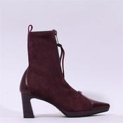Hispanitas Bangkok Front Zip Heel Boot - Bordeaux Suede - 36 image