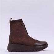 Hispanitas Montana Frontzip Wedge Boot - Brown Suede - 37 image