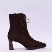 Hispanitas Bangkok Laced Heel Ankle Boot - Brown Suede - 36 image