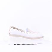 Marco Moreo Stockholm Slip On Frill Shoe - White Gold Leather - 7.5 image