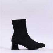 Miss Elastic Fax Block Heel Ankle Boot - Black Stretch - 36 image