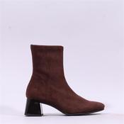 Miss Elastic Fax Block Heel Ankle Boot - Brown Stretch - 36 image