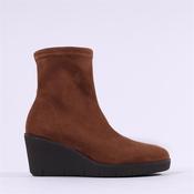 Miss Elastic Wedge Sock Boot - Tabacco Brown - 36