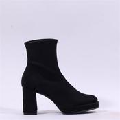 Miss Elastic Hilary Platform Ankle Boot - Black Suede - 37