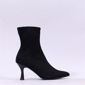 Miss Elastic High Heel Point Ankle Boot - Black Stretch - 36 image