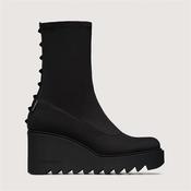 Marco Moreo Liege Stud Heel Wedge - Black Stretch - 3