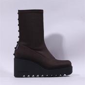 Marco Moreo Liege Stud Heel Wedge - Brown Stretch - 3