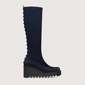 Marco Moreo Liege Studed Knee High Wedge - Navy Stretch - 3