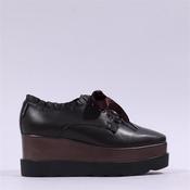Marco Moreo Vienna Frill Cuff Platform - Brown Leather - 5.5 image