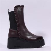 Marco Moreo Vale Frill Toe Cap Boot - Burgundy Leather - 3