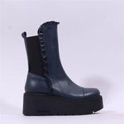 Marco Moreo Vale Frill Toe Cap Boot - Navy Leather - 3 image