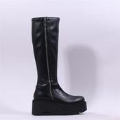 Marco Moreo Vale Side Zip Knee High - Black Leather - 3 image