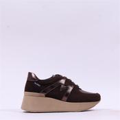 Marco Moreo Verona Laced Wedge Trainer - Brown Suede - 3 image