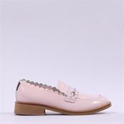 Marco Moreo Maura Frill Slip On Loafer - Pink Patent - 4 image