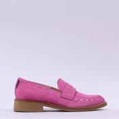 Marco Moreo Maura Cut Out Dots Loafer - Pink Suede - 4 image