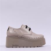 Marco Moreo Vale Lace Stud Wedge Shoe - Taupe Leather - 5