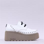 Marco Moreo Vale Lace Stud Wedge Shoe - White Cream Combi - 5