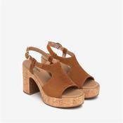Nerogiardini Platform Cork Slingback - Tan - 39