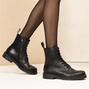 Nerogiardini Classic Laced Ankle Boot - Black Leather - 36