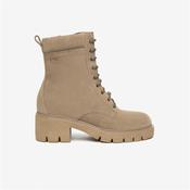 Nerogiardini Block Heel Lace Ankle Boot - Beige Suede - 36