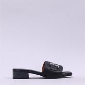 Oh My Sandals H Buckle Mule Slider - Black - 36