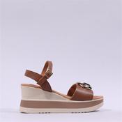 Oh My Sandals Links Platform Wedge - Tan - 36