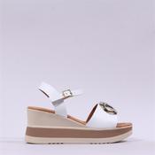 Oh My Sandals Links Platform Wedge - White - 38